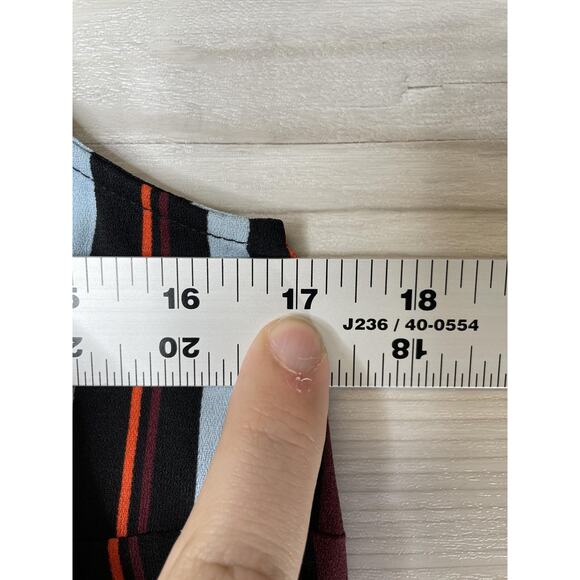 Halogen Cami Tank Top Womens Small Multicolor Striped Spaghetti Strap V Neck - Picture 4 of 8